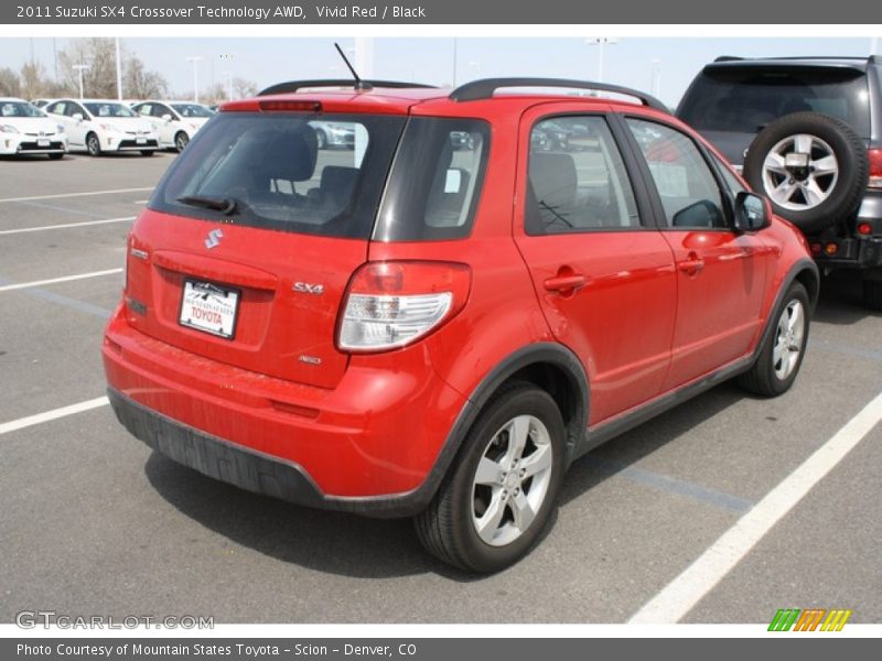 Vivid Red / Black 2011 Suzuki SX4 Crossover Technology AWD