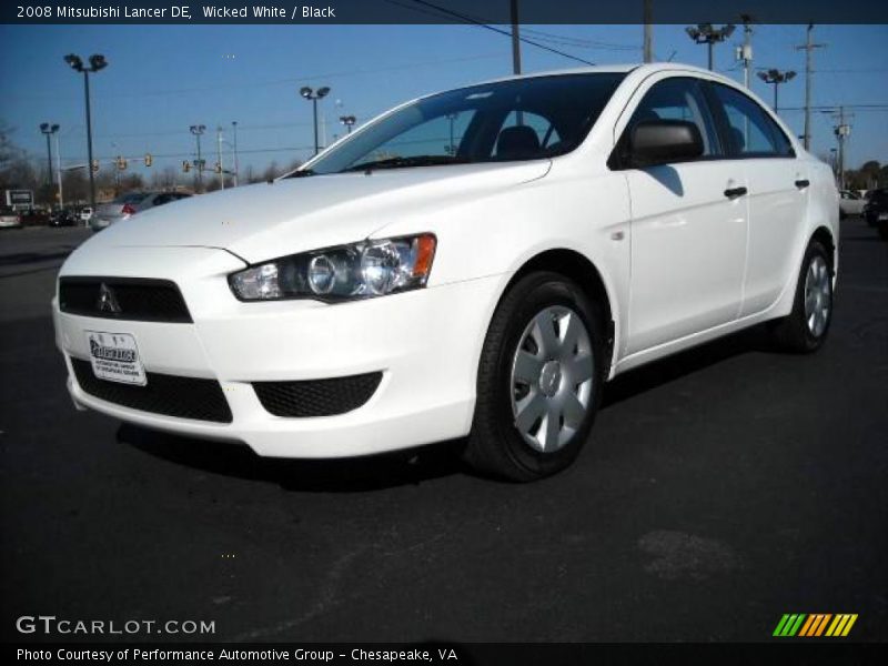 Wicked White / Black 2008 Mitsubishi Lancer DE