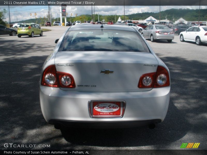 White Diamond Tricoat / Ebony 2011 Chevrolet Malibu LTZ
