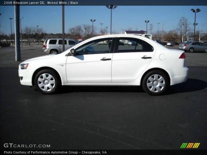 Wicked White / Black 2008 Mitsubishi Lancer DE