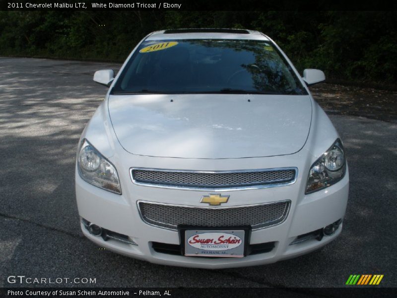 White Diamond Tricoat / Ebony 2011 Chevrolet Malibu LTZ