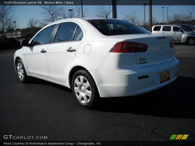 Wicked White / Black 2008 Mitsubishi Lancer DE