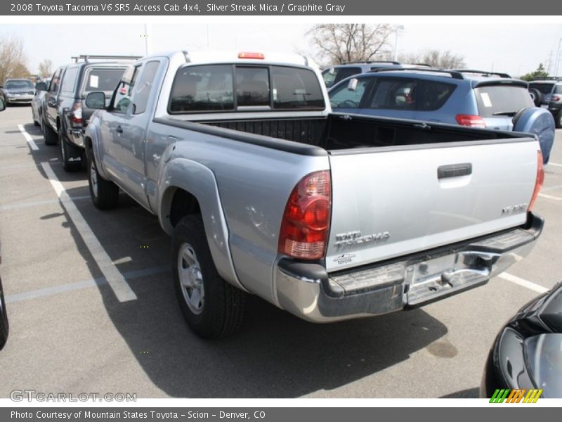 Silver Streak Mica / Graphite Gray 2008 Toyota Tacoma V6 SR5 Access Cab 4x4