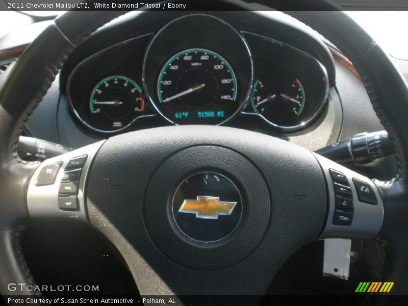 White Diamond Tricoat / Ebony 2011 Chevrolet Malibu LTZ