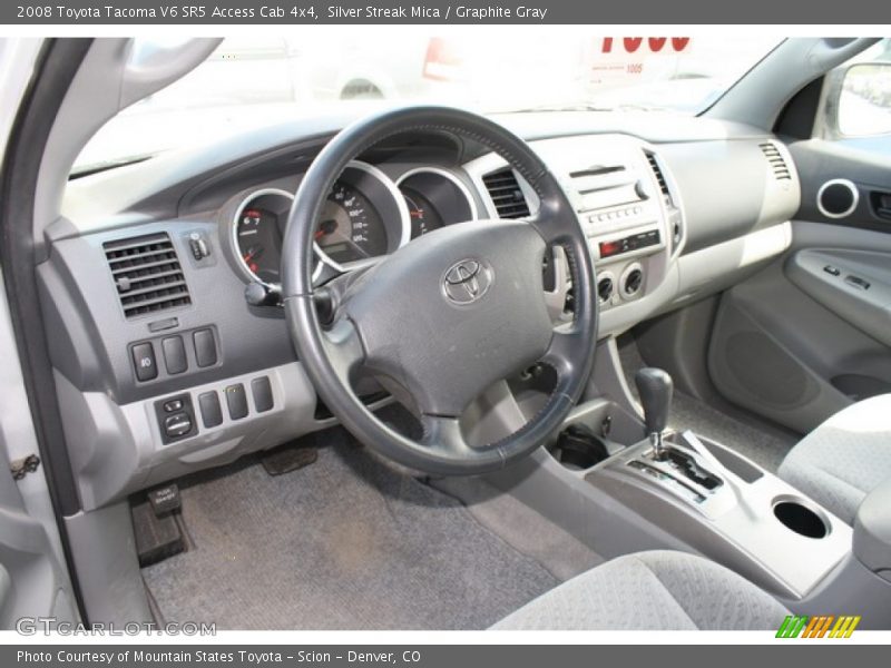 Silver Streak Mica / Graphite Gray 2008 Toyota Tacoma V6 SR5 Access Cab 4x4