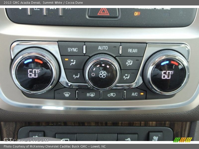 Summit White / Cocoa Dune 2013 GMC Acadia Denali