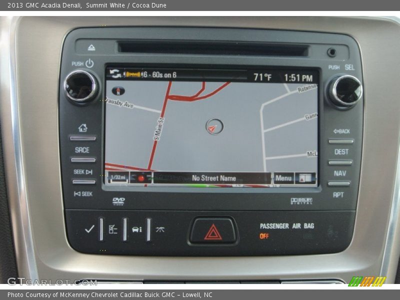 Summit White / Cocoa Dune 2013 GMC Acadia Denali