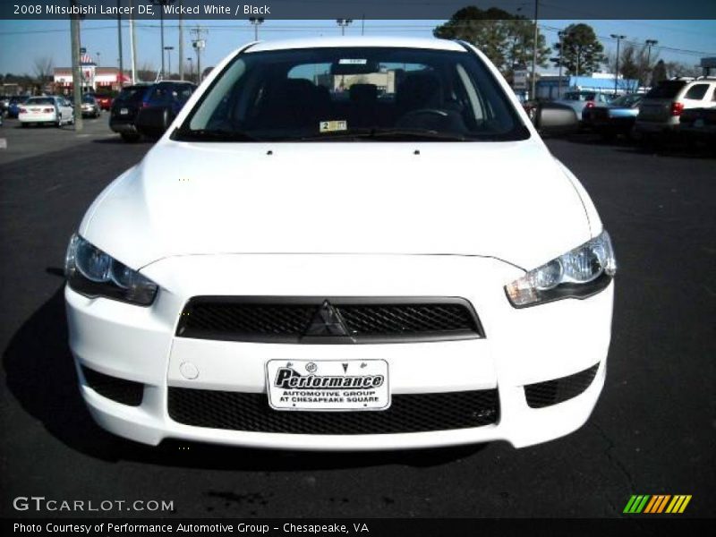Wicked White / Black 2008 Mitsubishi Lancer DE