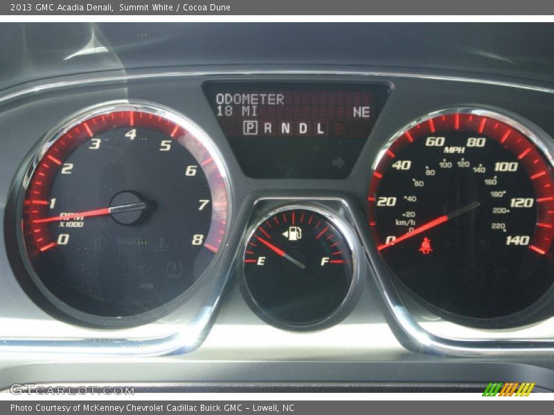 Summit White / Cocoa Dune 2013 GMC Acadia Denali