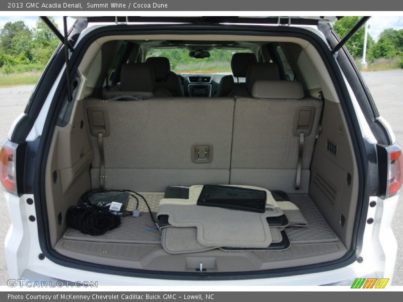 Summit White / Cocoa Dune 2013 GMC Acadia Denali