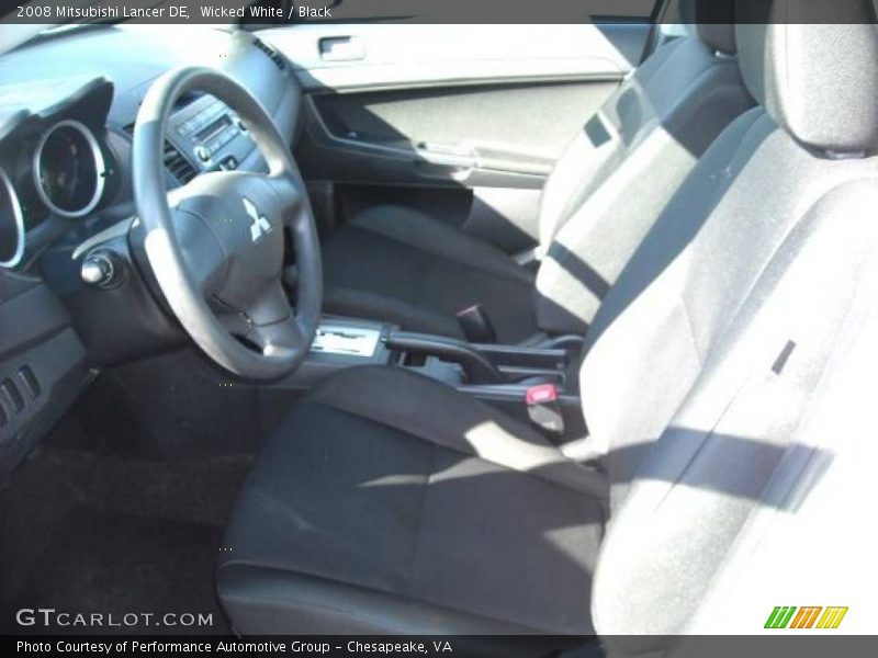 Wicked White / Black 2008 Mitsubishi Lancer DE