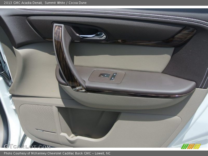 Summit White / Cocoa Dune 2013 GMC Acadia Denali