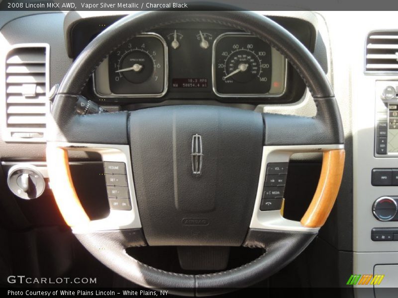 Vapor Silver Metallic / Charcoal Black 2008 Lincoln MKX AWD
