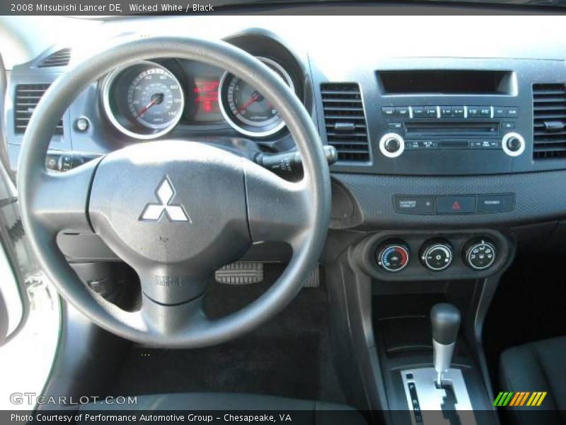 Wicked White / Black 2008 Mitsubishi Lancer DE
