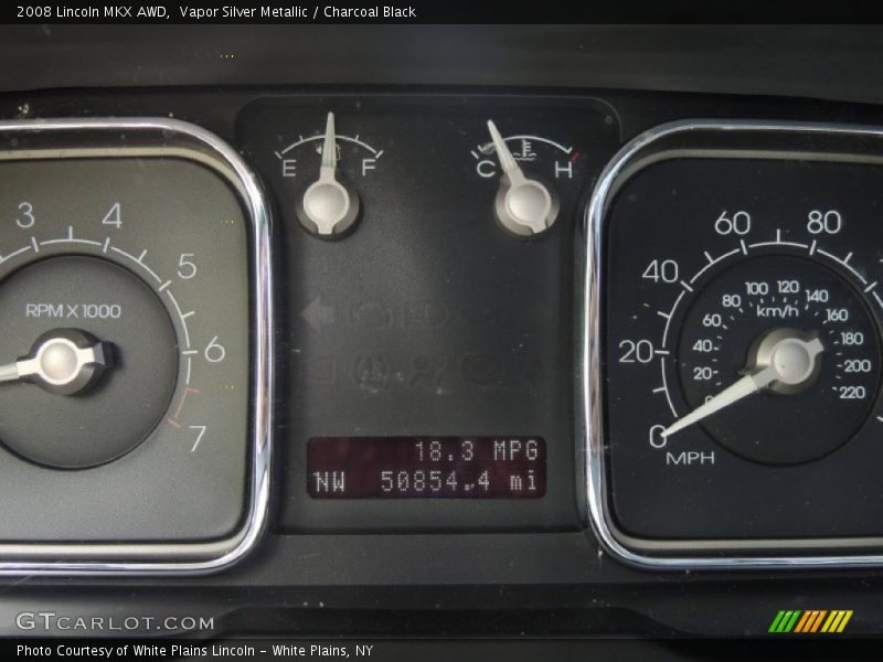 Vapor Silver Metallic / Charcoal Black 2008 Lincoln MKX AWD