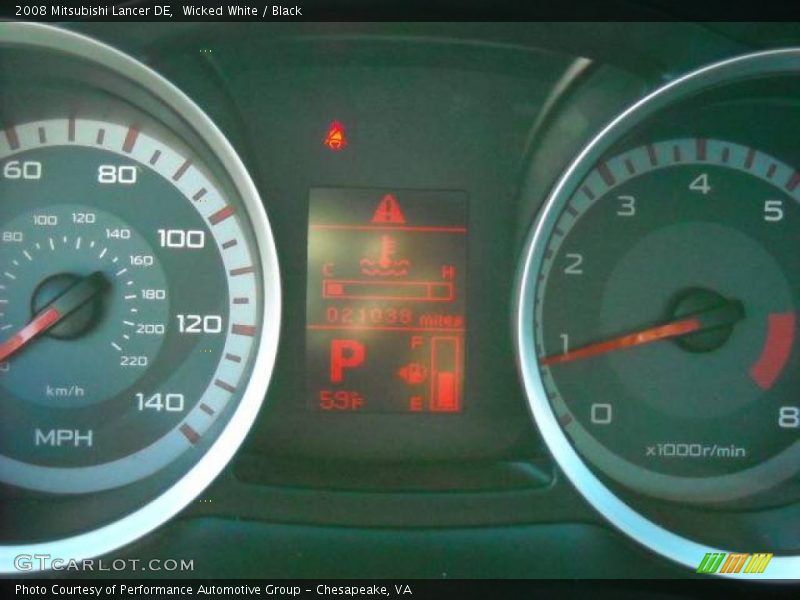 Wicked White / Black 2008 Mitsubishi Lancer DE