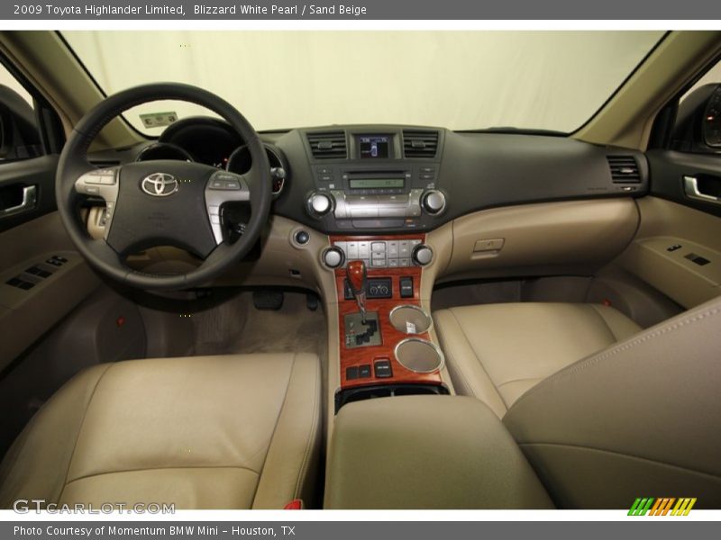 Blizzard White Pearl / Sand Beige 2009 Toyota Highlander Limited