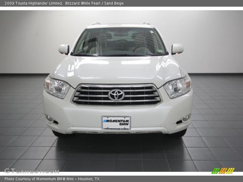 Blizzard White Pearl / Sand Beige 2009 Toyota Highlander Limited