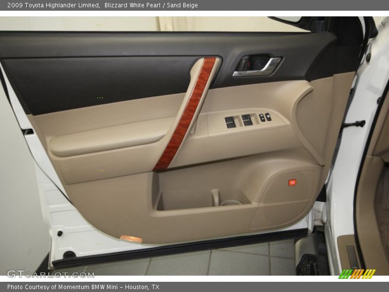 Blizzard White Pearl / Sand Beige 2009 Toyota Highlander Limited