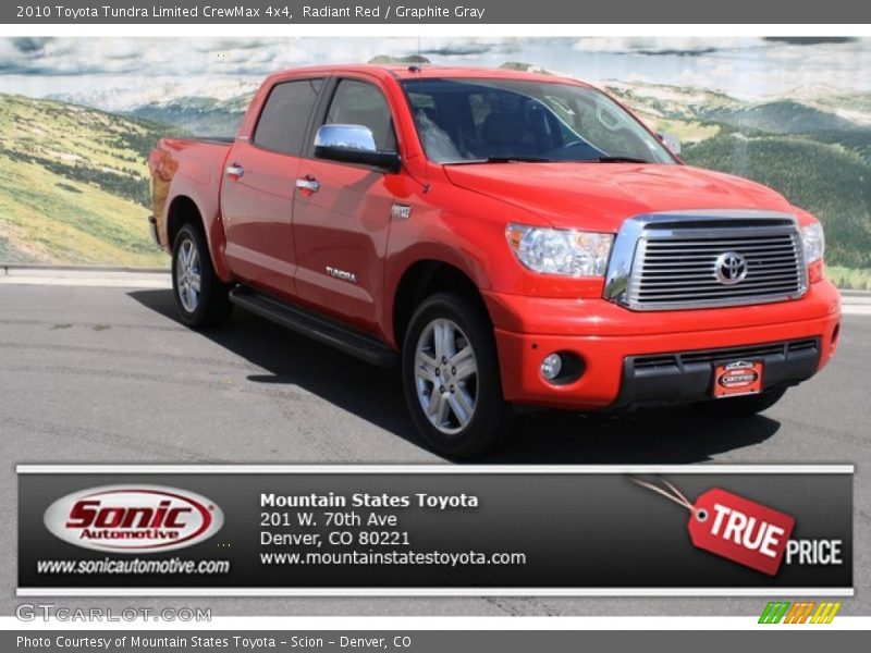 Radiant Red / Graphite Gray 2010 Toyota Tundra Limited CrewMax 4x4