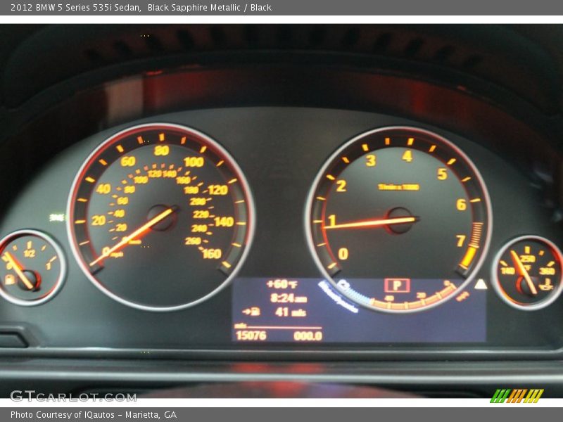 Black Sapphire Metallic / Black 2012 BMW 5 Series 535i Sedan