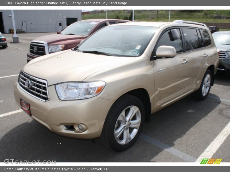 Sandy Beach Metallic / Sand Beige 2008 Toyota Highlander Limited 4WD
