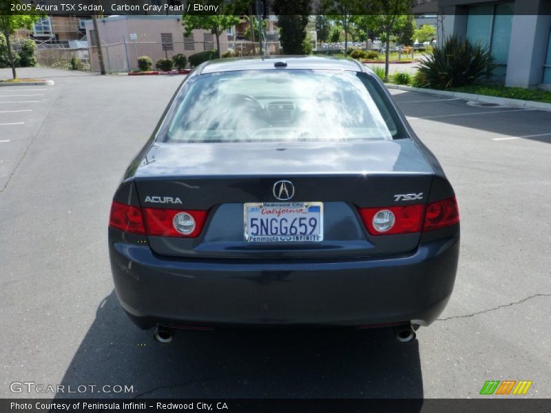 Carbon Gray Pearl / Ebony 2005 Acura TSX Sedan