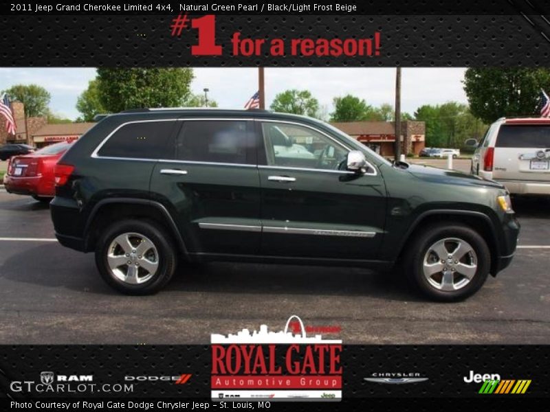 Natural Green Pearl / Black/Light Frost Beige 2011 Jeep Grand Cherokee Limited 4x4