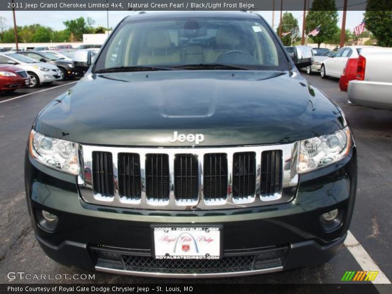 Natural Green Pearl / Black/Light Frost Beige 2011 Jeep Grand Cherokee Limited 4x4