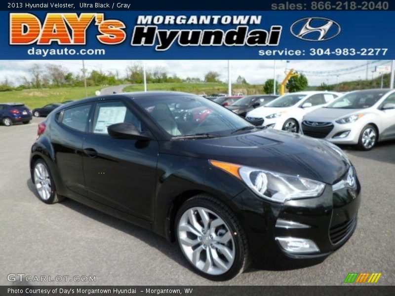 Ultra Black / Gray 2013 Hyundai Veloster