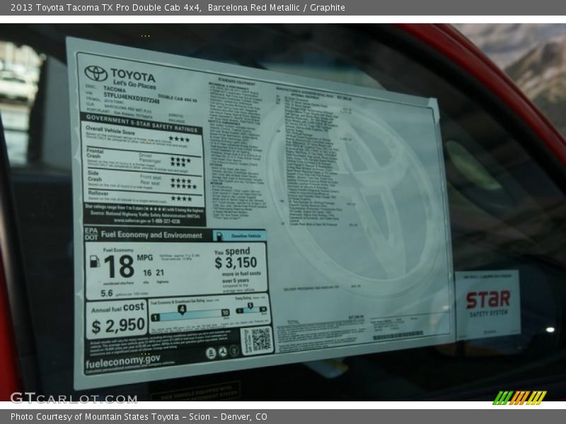 Barcelona Red Metallic / Graphite 2013 Toyota Tacoma TX Pro Double Cab 4x4