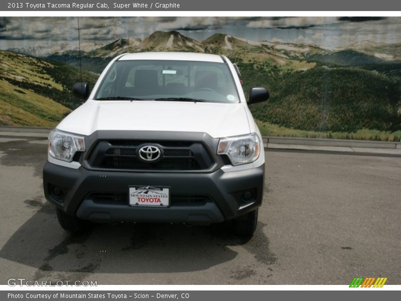 Super White / Graphite 2013 Toyota Tacoma Regular Cab
