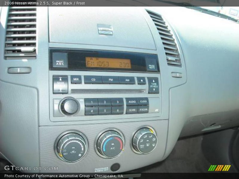Super Black / Frost 2006 Nissan Altima 2.5 S