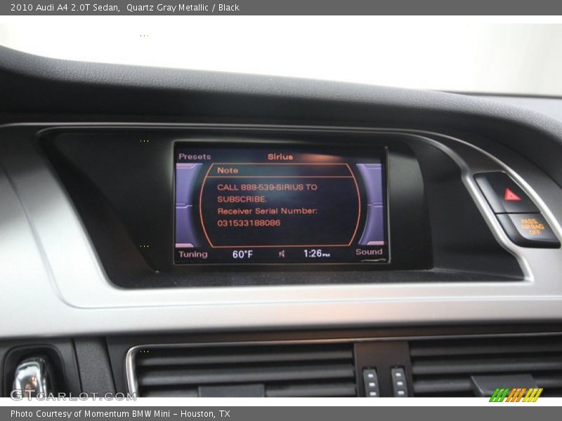Quartz Gray Metallic / Black 2010 Audi A4 2.0T Sedan
