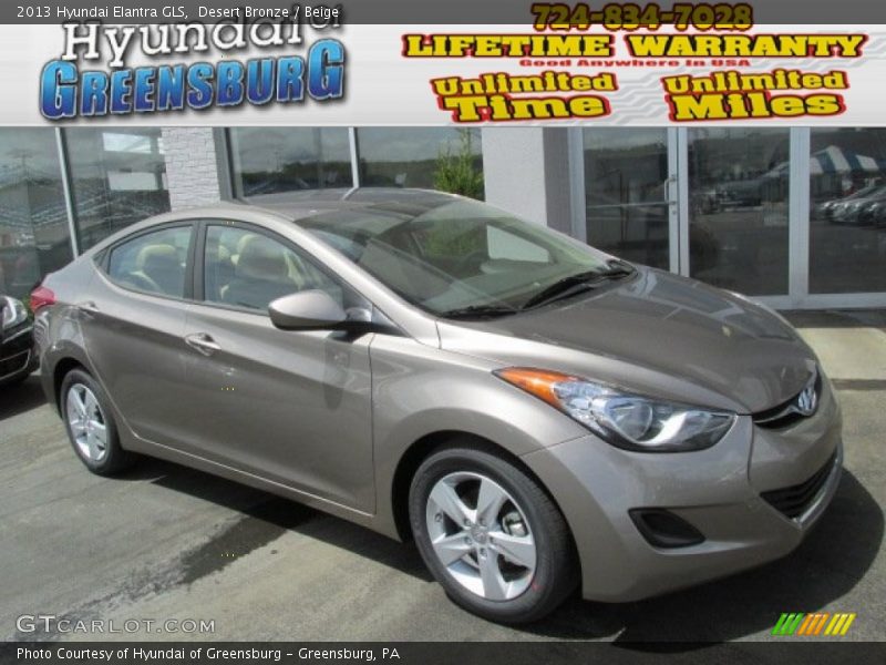 Desert Bronze / Beige 2013 Hyundai Elantra GLS