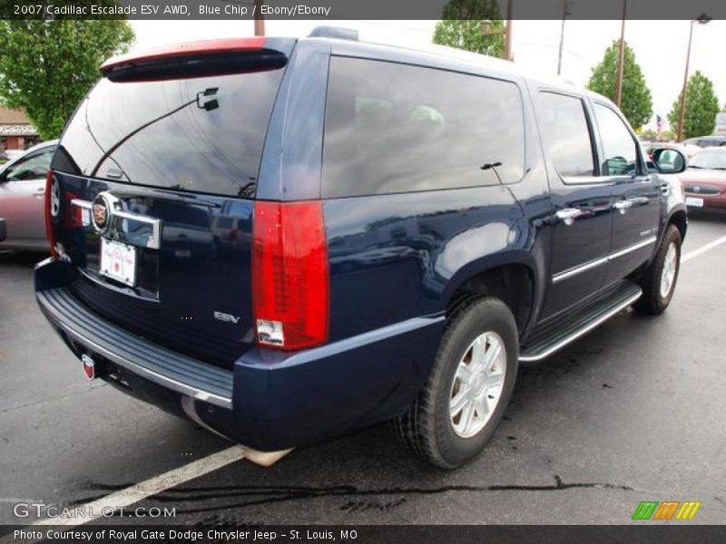 Blue Chip / Ebony/Ebony 2007 Cadillac Escalade ESV AWD