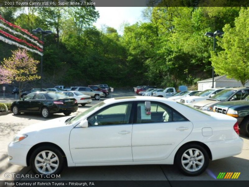 Super White / Taupe 2003 Toyota Camry XLE V6
