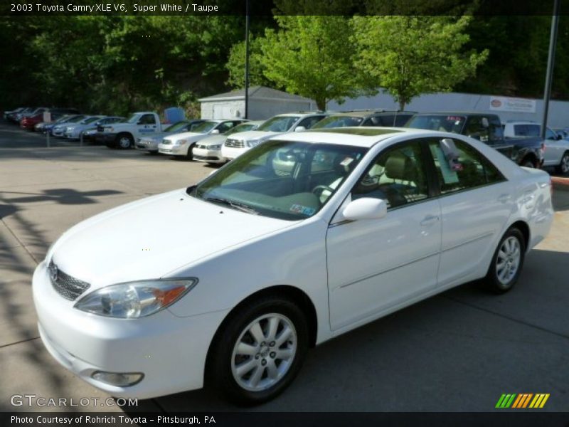 Super White / Taupe 2003 Toyota Camry XLE V6