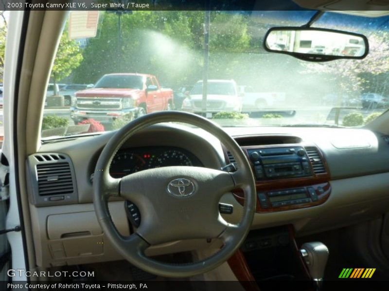Super White / Taupe 2003 Toyota Camry XLE V6