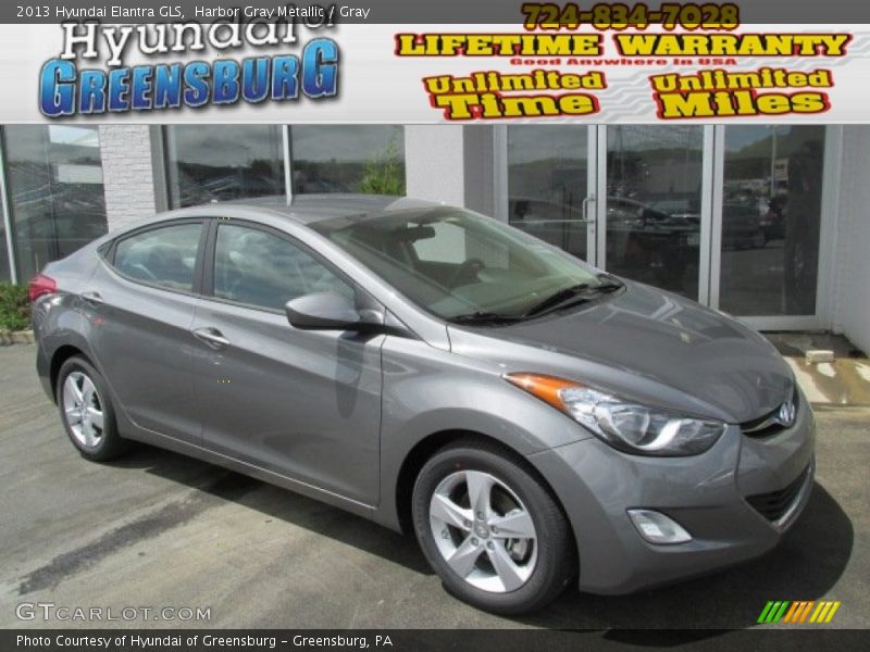 Harbor Gray Metallic / Gray 2013 Hyundai Elantra GLS