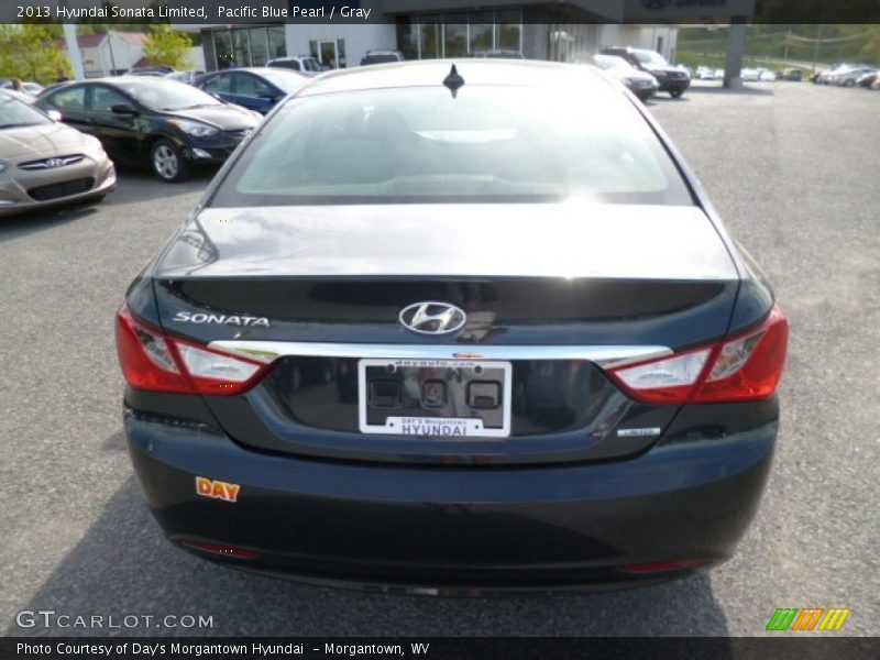 Pacific Blue Pearl / Gray 2013 Hyundai Sonata Limited