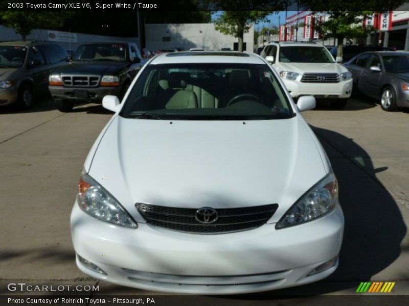 Super White / Taupe 2003 Toyota Camry XLE V6