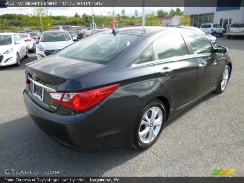 Pacific Blue Pearl / Gray 2013 Hyundai Sonata Limited