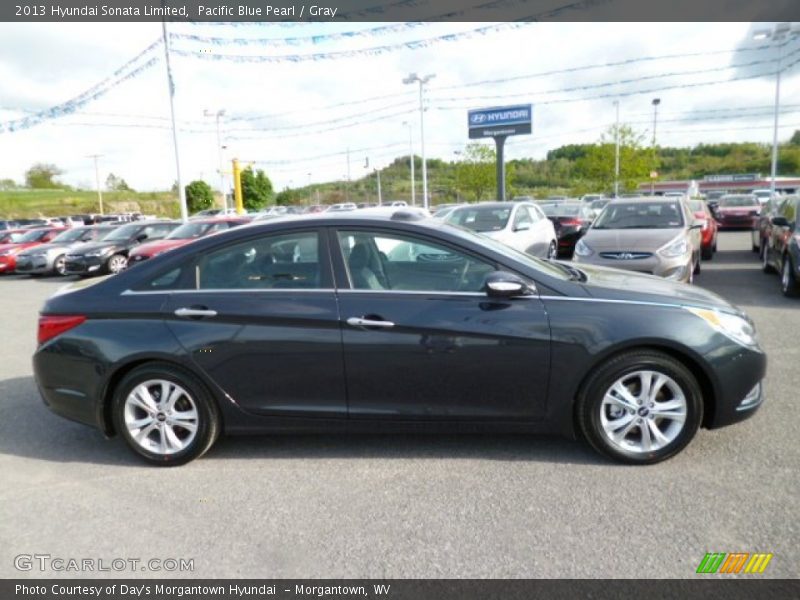 Pacific Blue Pearl / Gray 2013 Hyundai Sonata Limited