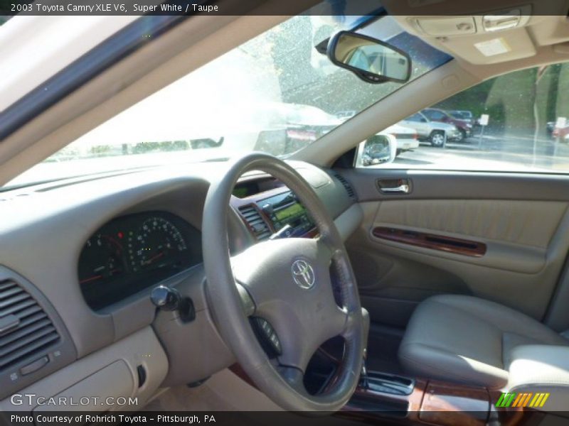 Super White / Taupe 2003 Toyota Camry XLE V6