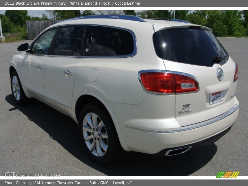 White Diamond Tricoat / Cocoa Leather 2013 Buick Enclave Premium AWD