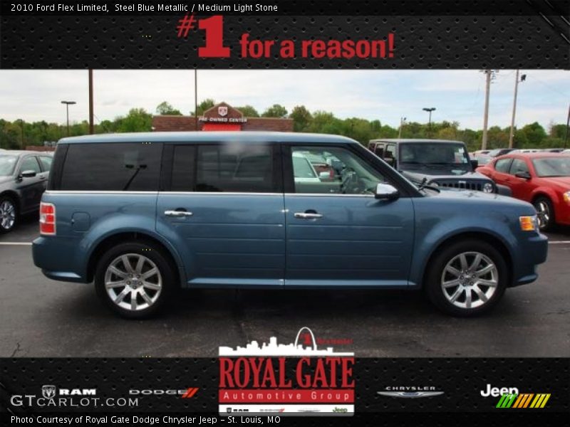 Steel Blue Metallic / Medium Light Stone 2010 Ford Flex Limited