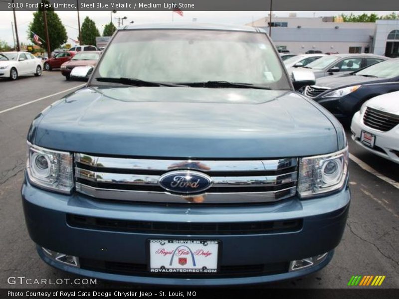 Steel Blue Metallic / Medium Light Stone 2010 Ford Flex Limited
