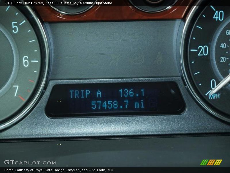 Steel Blue Metallic / Medium Light Stone 2010 Ford Flex Limited