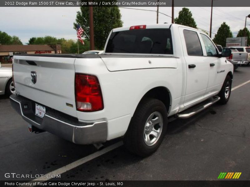 Bright White / Dark Slate Gray/Medium Graystone 2012 Dodge Ram 1500 ST Crew Cab